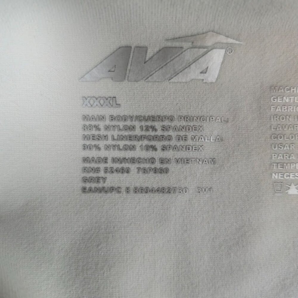 AVIA NWT Sports Bra Women Size XXXL Gray Padded Cropped Workout Casual - Picture 3 of 8